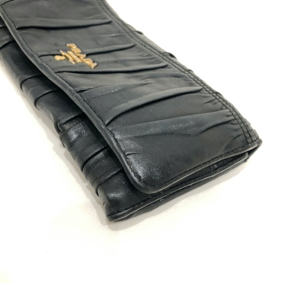 Prada Black Flap Long Wallet Sku#84401 (gently used) - Picture 8 of 15